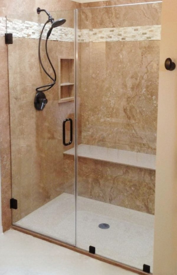 SHOWER DOOR WALL WITH 6" HANDLE (HANDLES SOLD SEPARATELY)