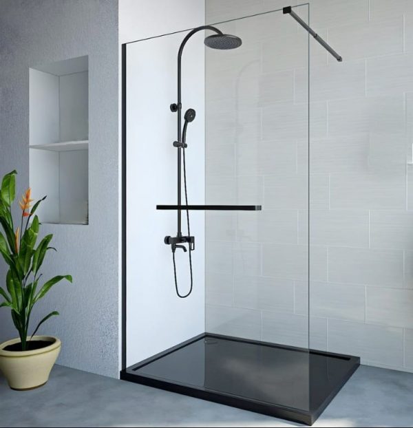 FIXED TEMPERED SQUARE WITH HOLE FOR HANDLE - 10MM (HANDLE SOLD SEPARATELY)